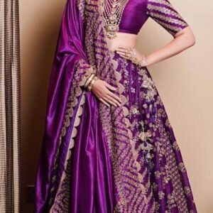 Embroidered Semi Stitched Lehenga Choli